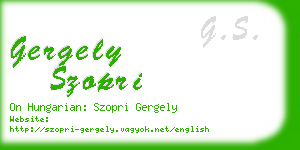 gergely szopri business card